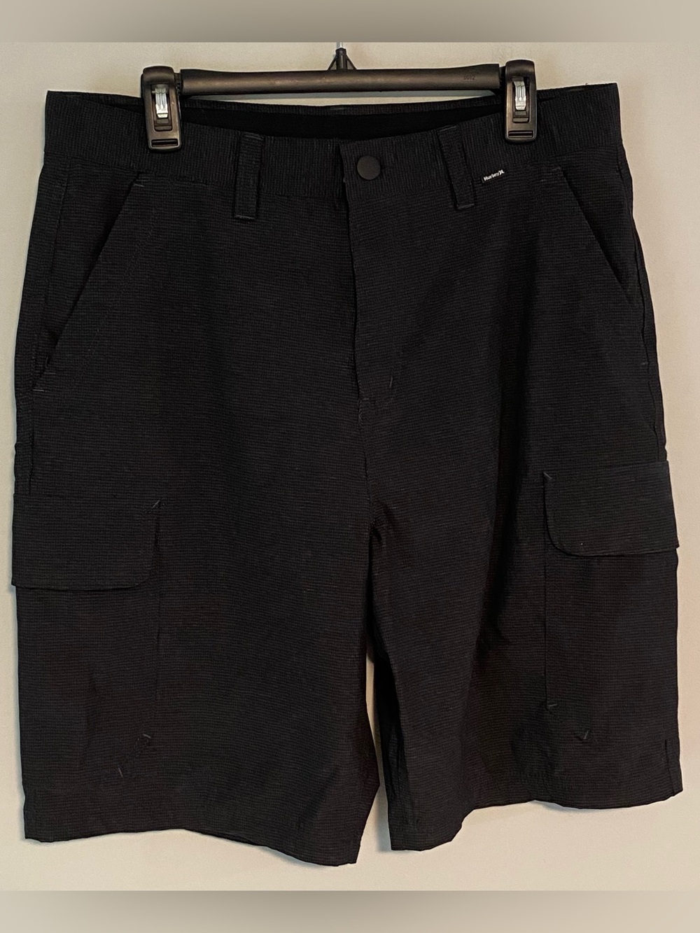 Hurley Phantom Shorts Mens 34 Black Micro Grid Designed By Buckle BKE Quick Dry